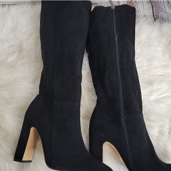 RAYE Women's Revolve Black Tall boots Suede Side zipper trendy & fashion sz 9 - Picture 8 of 11